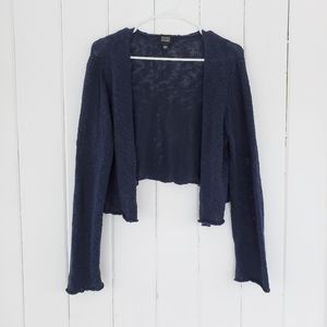 Eileen Fisher Navy Cropped Cardigan
